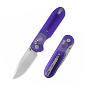 Blade HQ Exclusives SKU : GEO Knife Ethereal Cutter Crossbar lock Folding Knife Purple Acrylic Handle 3.0" Stonewash CPM S90V Blade GEO2402V