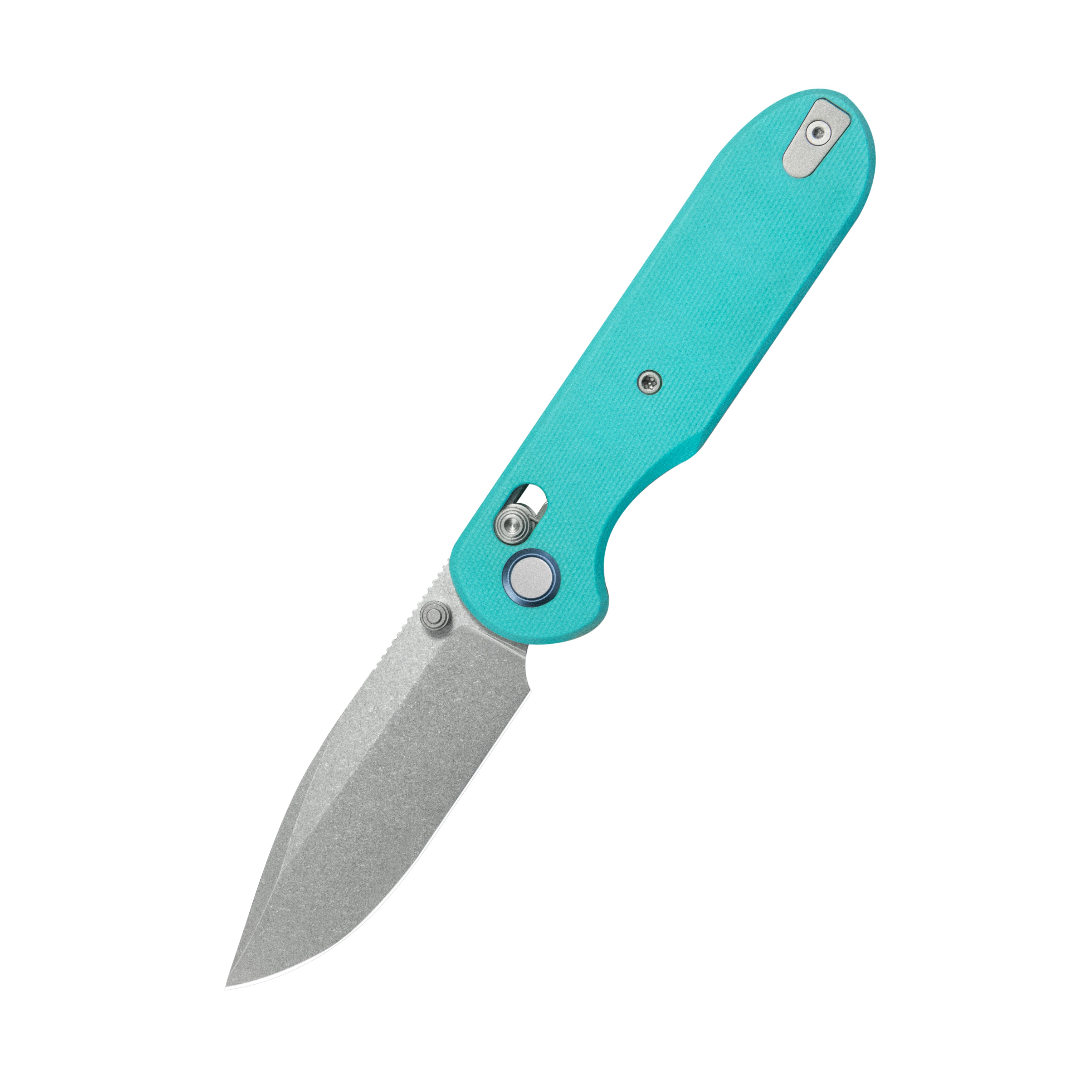 (Pre-order) : Geo knife Ethereal Cutter Axis lock Folding Knife Tiffany Blue G10 Handle 3.03" Stonewash Bohler M390 Blade GEO2402G