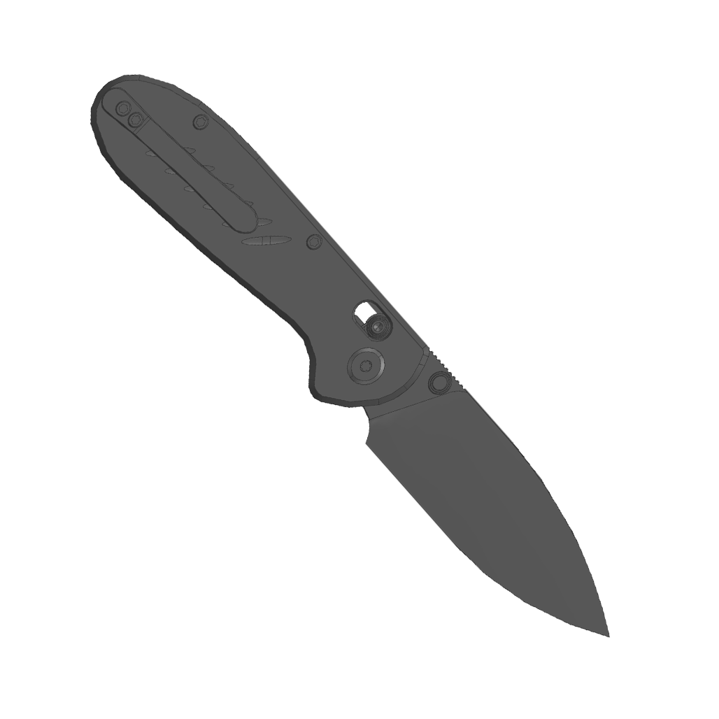 (Pre-order) : Geo knife Axis lock Folding Knife Black DLC 6AL4V Titanium Handle 3.26" Black DLC Bohler M390 Blade GEO2501B