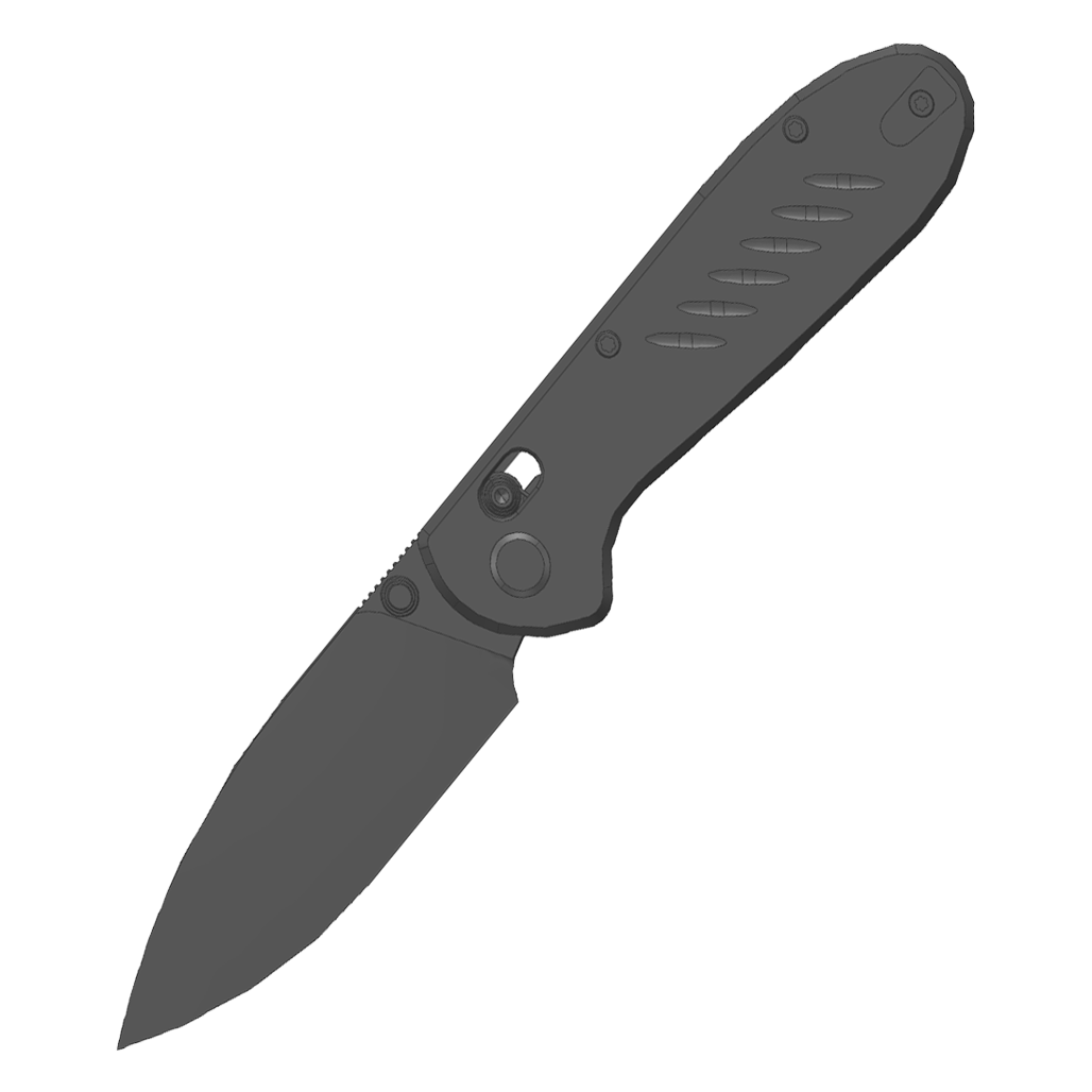 (Pre-order) : Geo knife Axis lock Folding Knife Black DLC 6AL4V Titanium Handle 3.26" Black DLC Bohler M390 Blade GEO2501B