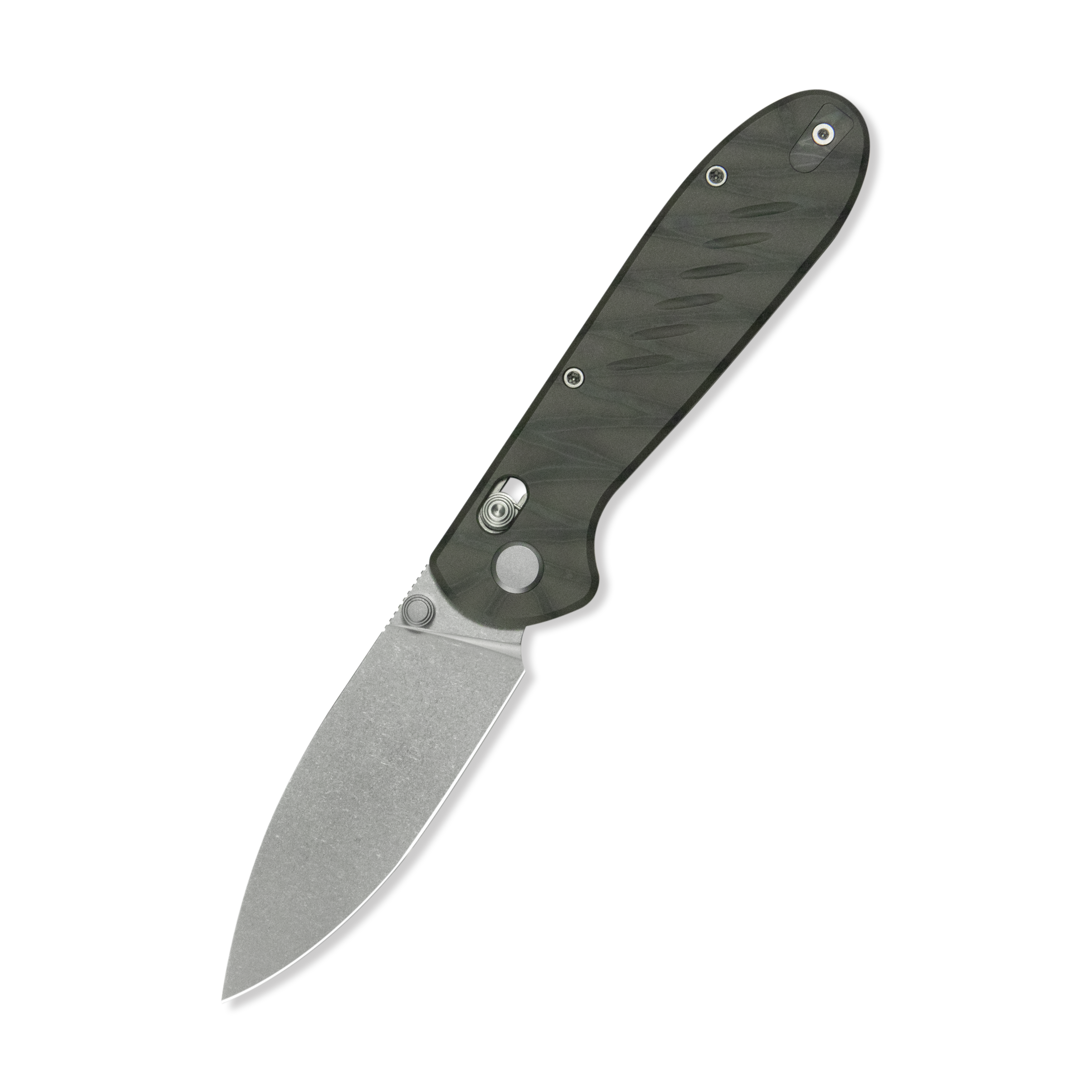 (Pre-order) : Geo knife Forst Axis lock Folding Knife Tiger Stripe Pattern Flamed  6AL4V Titanium Handle 3.4" Stonewash Bohler M390 Blade GEO2501C