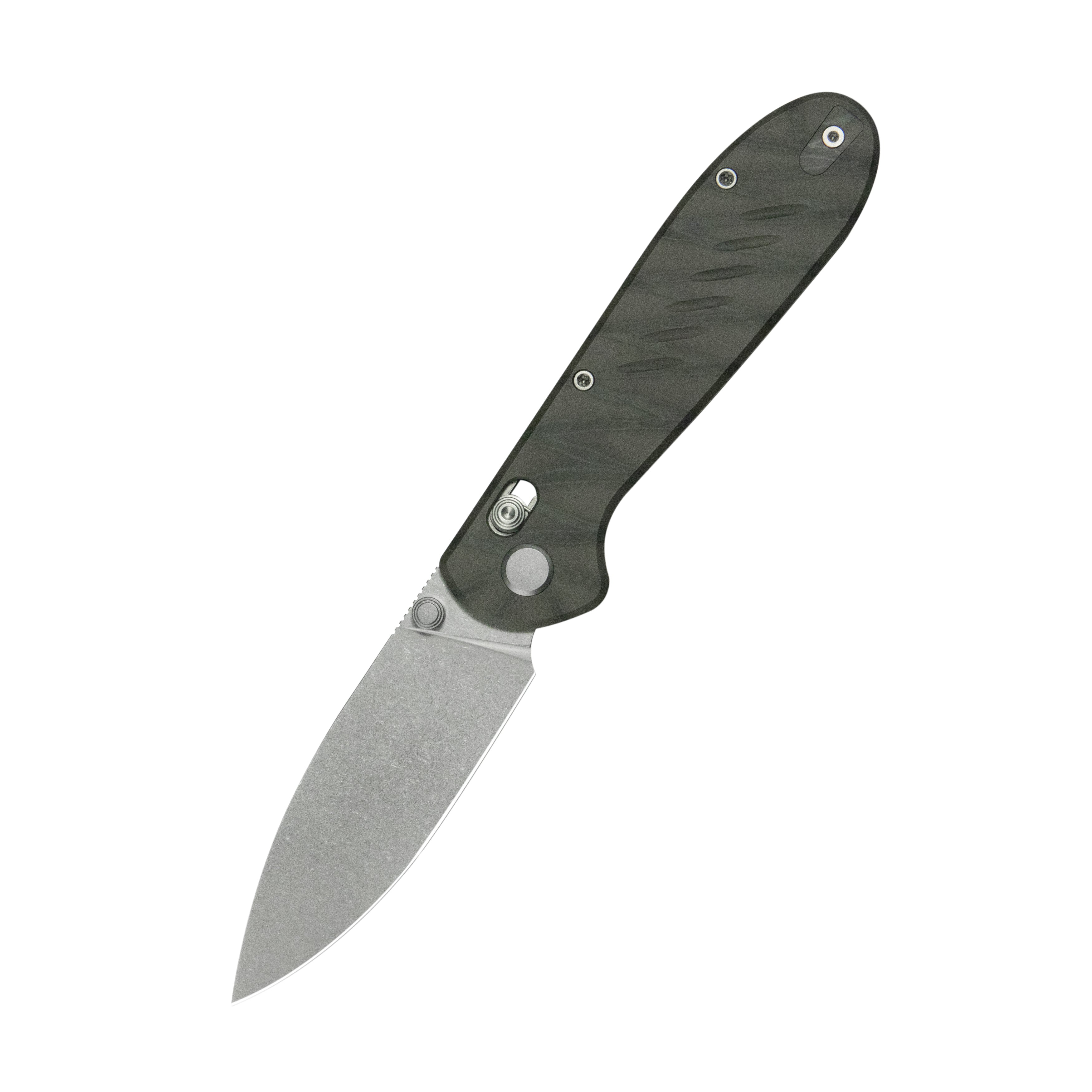 (Pre-order) : Geo knife Forst Axis lock Folding Knife Tiger Stripe Pattern Flamed  6AL4V Titanium Handle 3.4" Stonewash Bohler M390 Blade GEO2501C