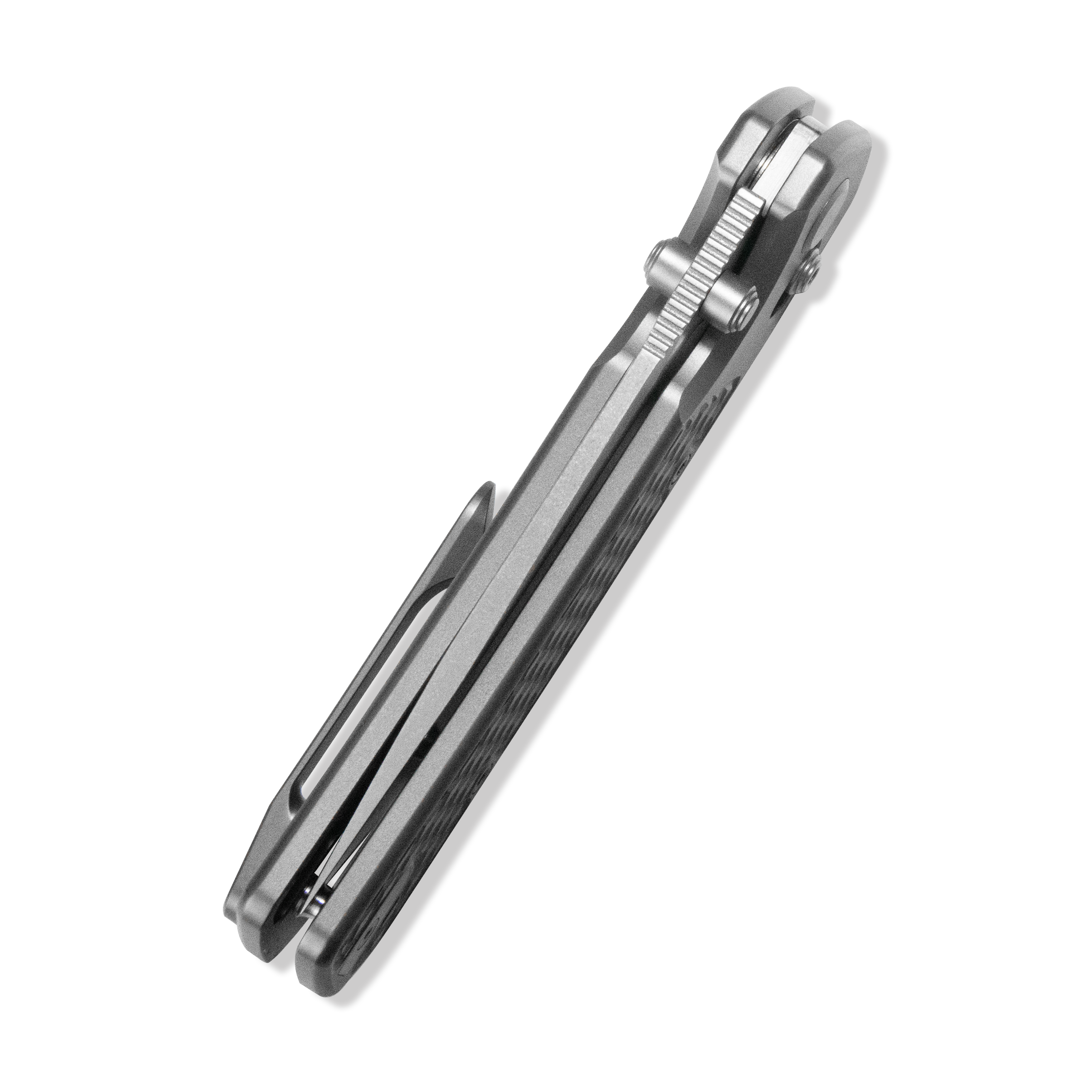 Geo knife Blaze Axis lock Folding Knife Gray 6AL4V Titanium Handle 3.3" Stonewash Bohler M390 Blade GEO2503A