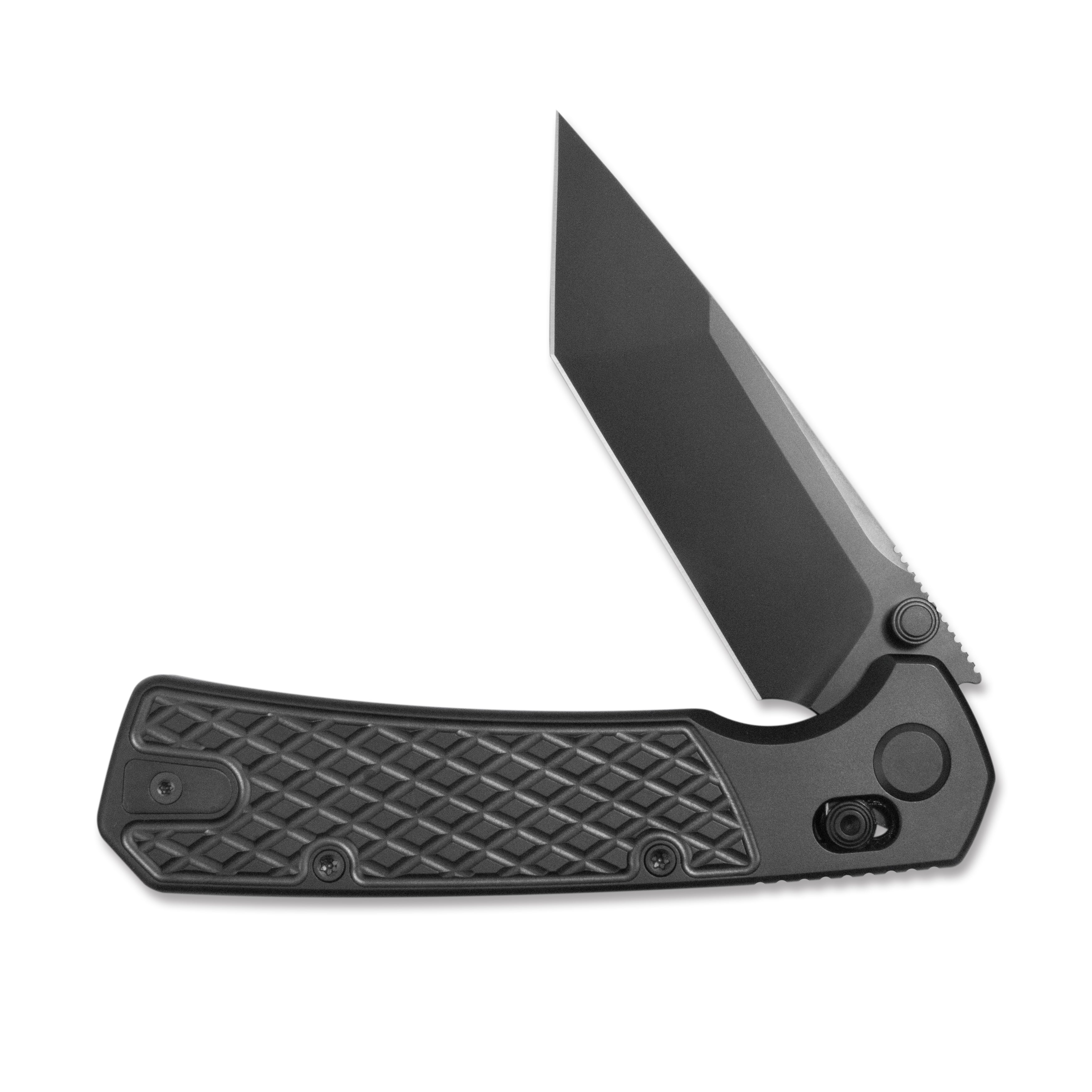 GEO Knife Blaze Crossbar lock Folding Knife Black DLC 6AL4V Titanium H