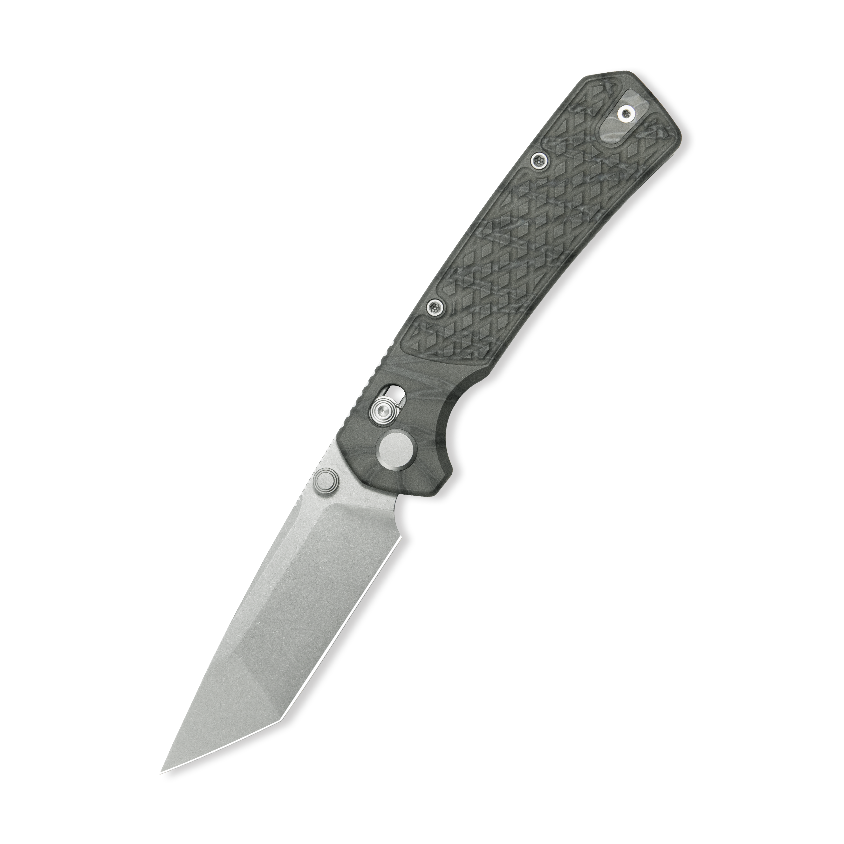 (Pre-order) : Geo knife Blaze Axis lock Folding Knife  Tiger Stripe Pattern Flamed 6AL4V Titanium Handle 3.4" Stonewash Bohler M390 Blade GEO2503C