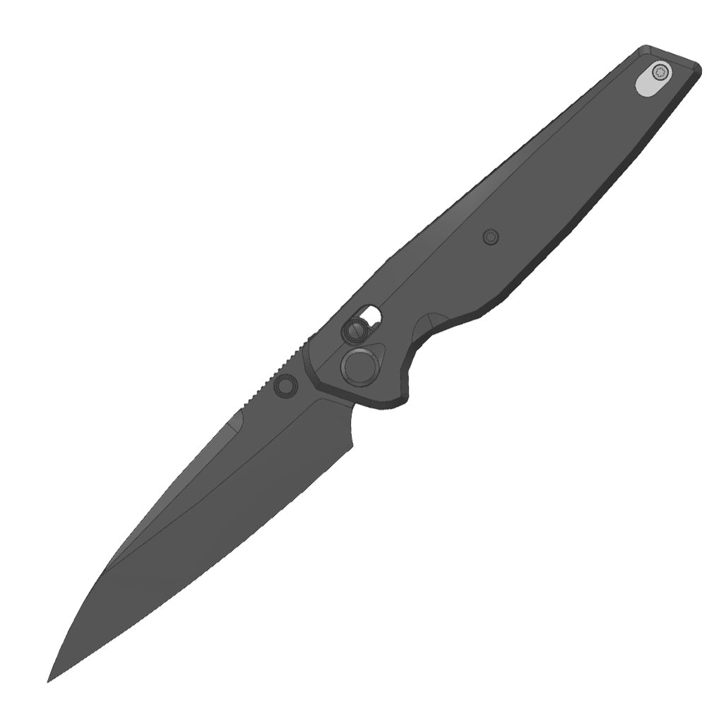 (Pre-order) : Geo knife  Axis lock Folding Knife Black DLC 6AL4V Titanium Handle 3.9" Black DLC Bohler M390 Blade GEO2505C
