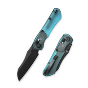 Blade HQ Exclusives SKU : GEO Knife Komodo Crossbar lock Folding Knife Blue Acrylic Handle 3.1" Black DLC CPM S90V Blade GEO2509O